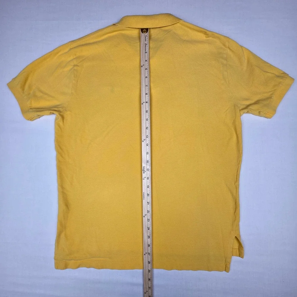 Polo Ralph Lauren Polo Shirt Mens Large Yellow Excellent Short Sleeve Cotton